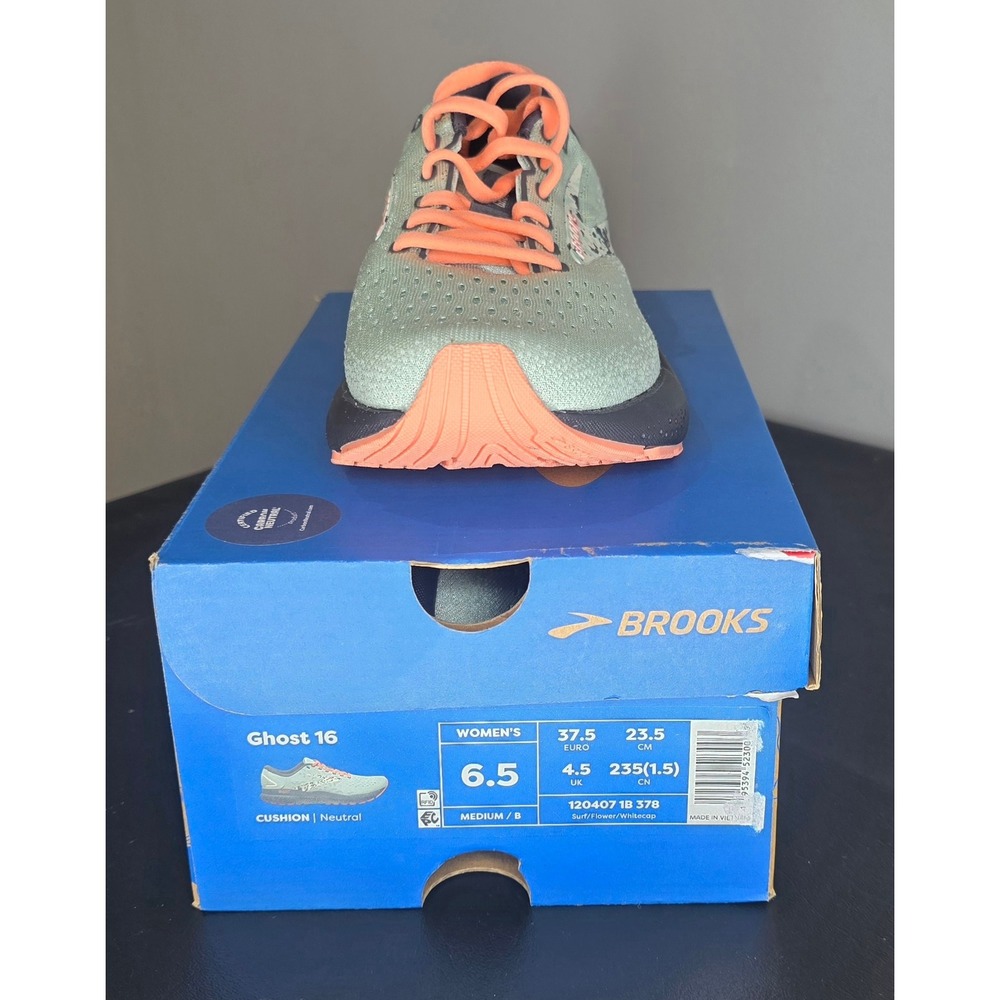 Brooks Ghost 16 Womens Running Shoes 6.5 Surf Flower Whitecap 1204071B378 - Picture 4 of 7